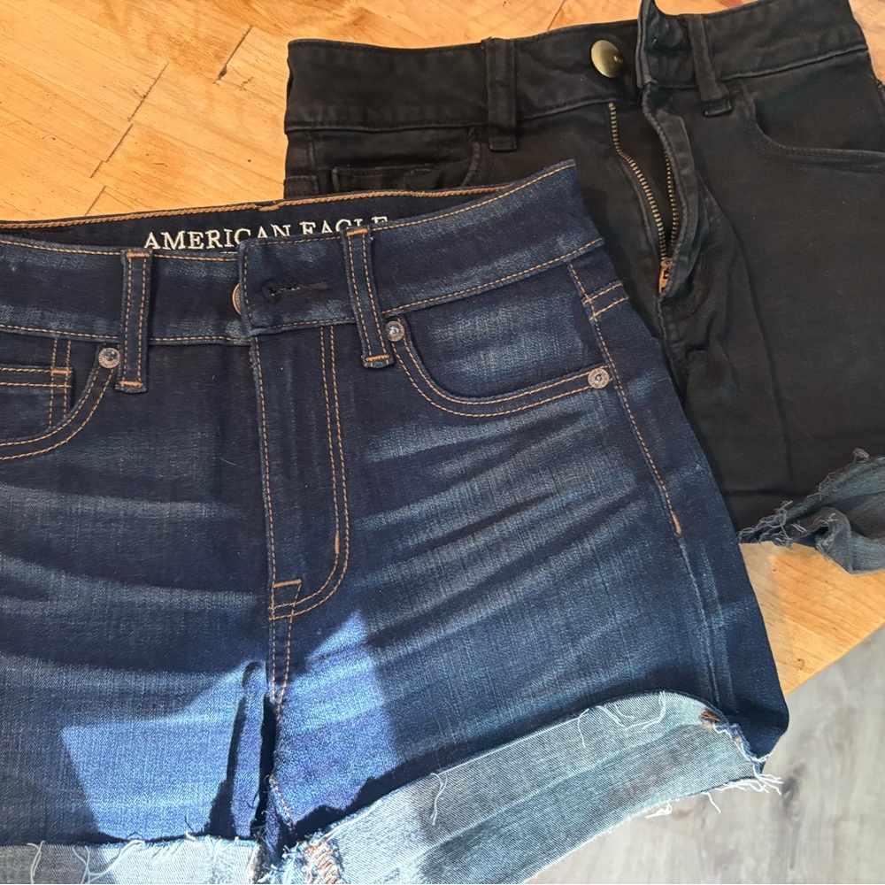 American Eagle Outfitters Dark Blue Denim Shorts